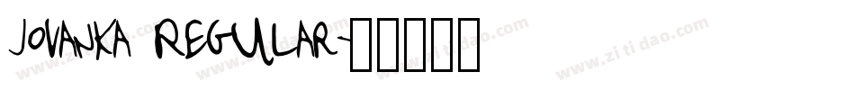 Jovanka Regular字体转换